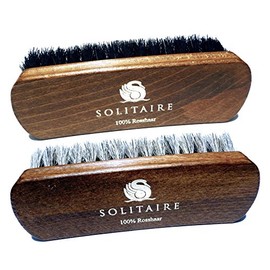 Solitaire Gloss Brush with 100% Horse Hair - Black, Long