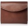 TCY Tochigi Leather Trifold Mini Wallet, Dark Brown