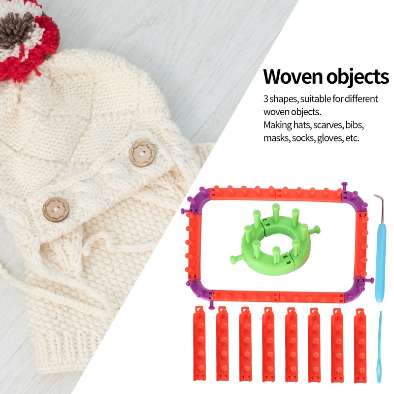 Knitting Loom Set Plastic Flexible Multifunctional Yarn Weaving Tool Accessories
