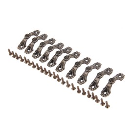 Dophee 10Pcs Antique Brass Decorative Pull Handle for Mini Jewelry Box Drawer Cabinet Chest Decoration Arch Shape - 1.46"x0.39"