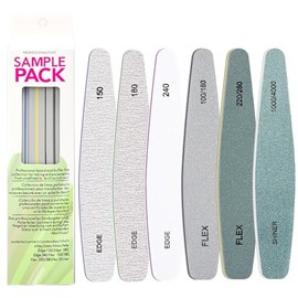 Maizic Limas para uñas 6 Piezas 100/150/180/220/240/280/1000/4000 Grit,lBarra de Arena para uñas Profesional,Reparación de uñas, Especial para Manicur