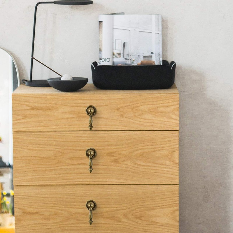 CellCase 4 Pieces Antique Style Bronze Metal Drawer Tear Drop