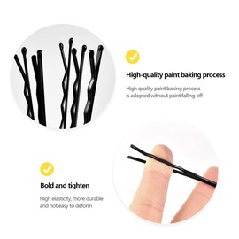 ZEVONDA Metal Hair Pins Set - 5cm Long Bobby Pins with Storage Box Hair Grips with a Smooth Surface and Round Edges for Women Girl Makeup Hair Styling, Black, 100pcs