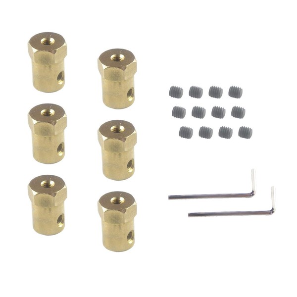 CHANCS 6 Pieces 7mm Motor Flexible Coupling Coupler Connector for