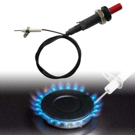 Rakiuty Piezo Igniter, Piezo Igniter, Spark Ignition, 1 Out 2 Piezo Spark Ignition Kit, for Barbecue, Camping, Fireplace, Gas, Stove, Oven, Heating