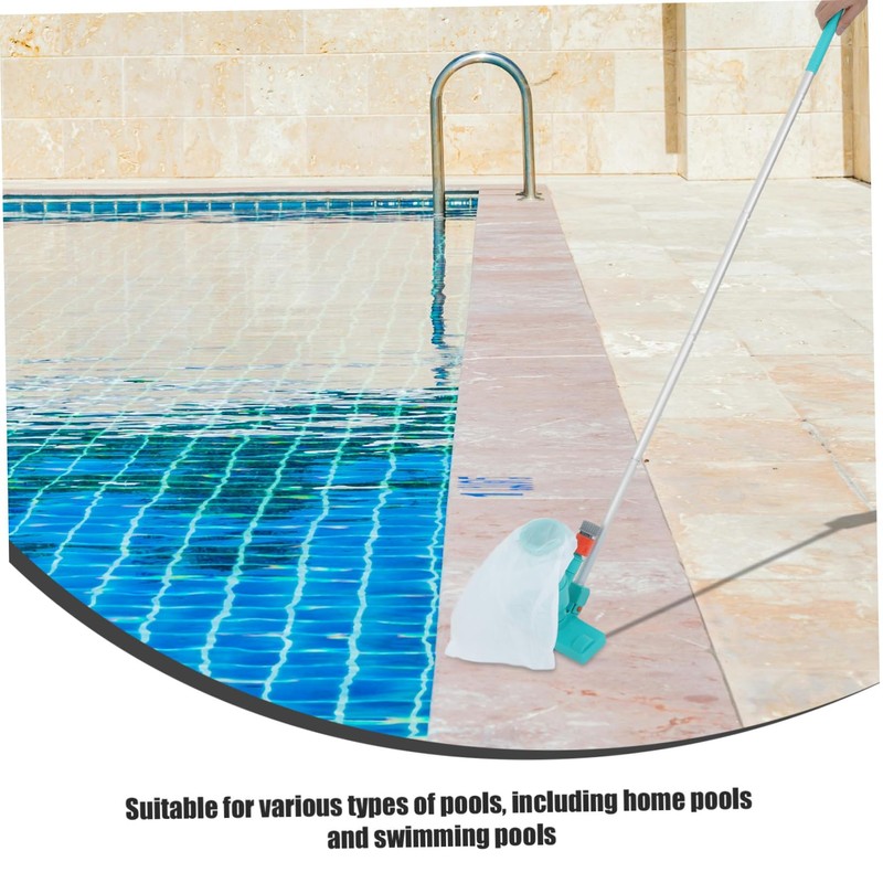 KONTONTY Versatile Pool Vacuum Long Pole Brush for Residential Commercial