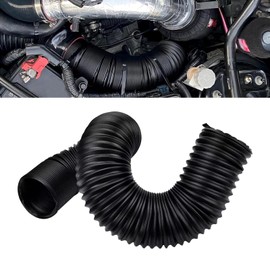 yorpyep Air Intake Pipe, Retractable Flexible Air Guide Hose, High Temperature Resistant Modified Intake System Accessories, for Most Cars Trucks (Black #76 mm)