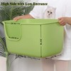 Vealind Large High Sided Cat Litter Box Extra Deep Litter