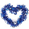 Riceshoot 33 ft Valentines Heart Tinsel Garland Glitter Blue Silver