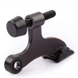 HOMOTEK 8 Pack Hinge Pin Oil Rubbed Bronze Door Stopper,Adjustable Deluxe Heavy Duty Door Stopper 2-1/2"x1-3/4”,with Black Rubber Bumper Tips