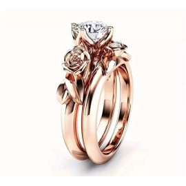 Styles By Shanna Boutique 2 Piece Boutique Turkish Flower Rose Statement Craved Ring Size 8 1⃣