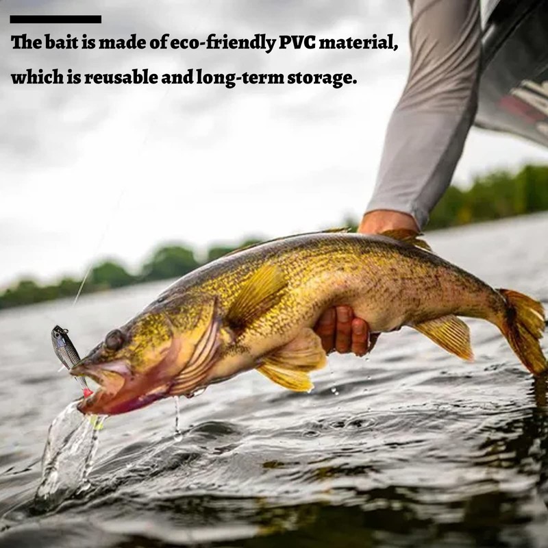 YODOOLTLY Fishing Lures Set, Fishing Lure Soft Baits 3D Eyes