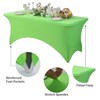 2 Pack 6ft Stretch Spandex Grass Green Table Cover for