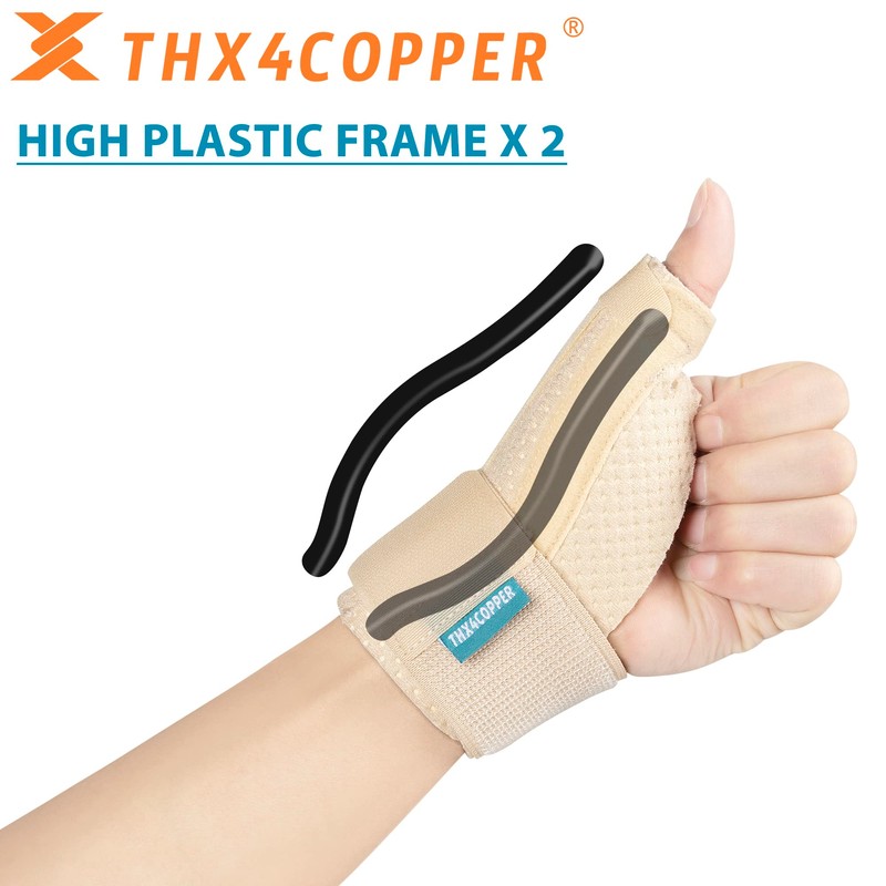 Thx4COPPER Thumb Brace & Wrist Stabilizer-Thumb Splint for Tendonitis,Sprains,Carpal Tunnel,Arthritis-Thumb