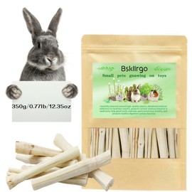 Bskllrgo Natural Sweet Bamboo Chew Sticks 350g (12.3oz) for Rabbits, Hamsters, Guinea Pigs - Small Animal Dental Toys, Long-Lasting Teeth Grinding Rodent Chews, Chinchilla Safe Treats