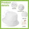 Xtinmee 48 Pcs White Cotton Bucket Hats for Men Women,