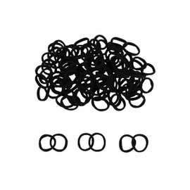 100 Pcs Elastic Hair Ties, Thick Seamless Hair Bands No Damage Soft Ponytail Holders Hair Accessories for Girls Women, Black