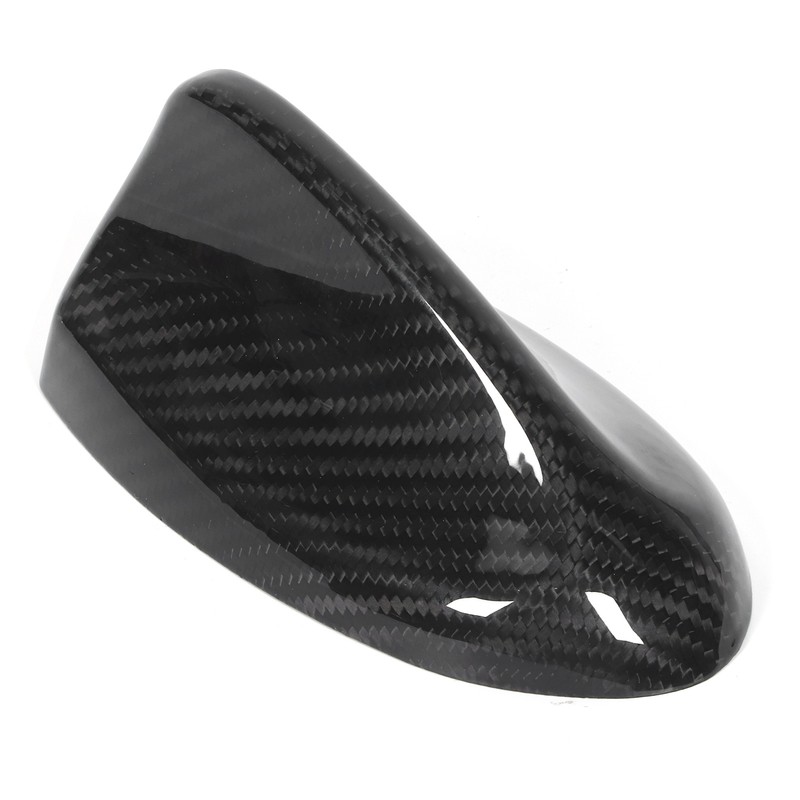 Carbon Fiber Car Antenna Cover Shark Fin Trim Glossy Black