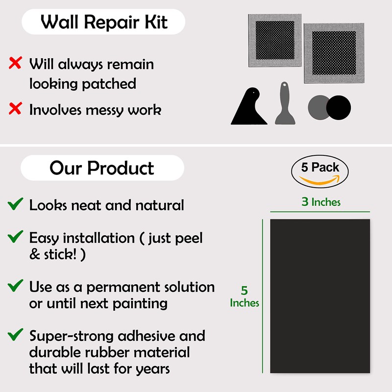 Rubber Bond Self-Adhesive Rubber Wall Outlet Cover Plate 5 Pack