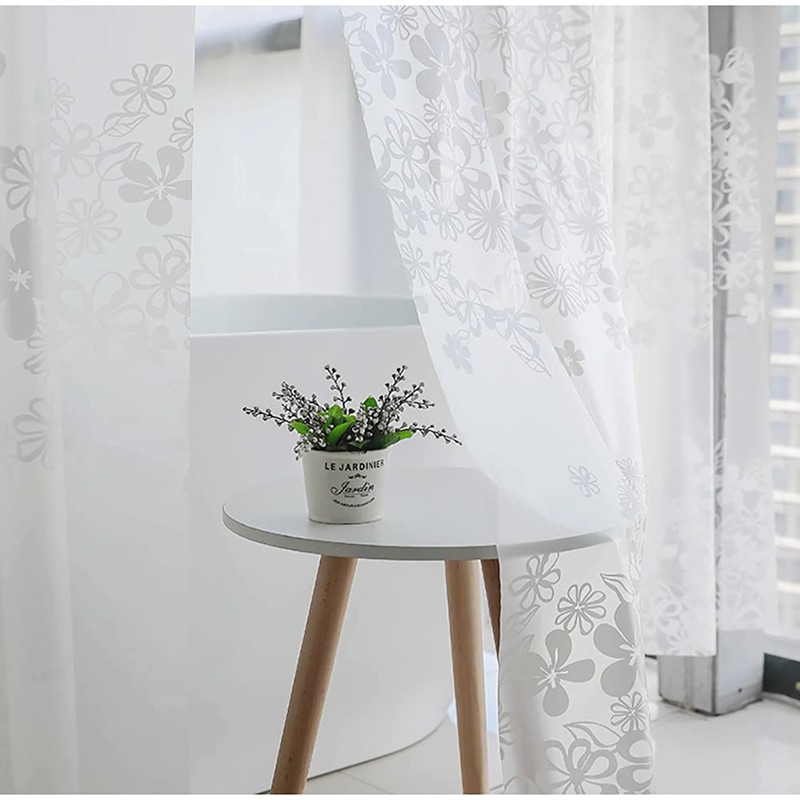 Vllcsla Shower Curtains Flower Patterned Anti-Mould and Waterproof - 240/300