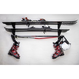 4boarder SKIBLE Wall Mount for Skis, Longboard, Skateboard, Snowboard, Pennyboard, Hoverboard, Wakeboard, Electric Longboard, Fishing Rods, Surfskate