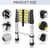 GXYWADY 10.5FT Telescoping Ladder Aluminum Extendable Telescopic Ladder Extendable Compact
