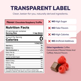 Coffee Concentrate - Limited Release Flavors - Cold Brew Coffee, Perfect for Hot or Iced Instant Coffees, Hot Drinks, Cold Brew Concentrate, 35 Servings - Chocolate Raspberry Truffle