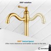 gotonovo Polish Gold Vessel Sink Faucet Bathroom Single Handle Lavatory