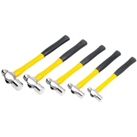 Performance Tool M7134 Fiberglass Ball Pein Hammer Set, With Fiberglass Handle (5pc)