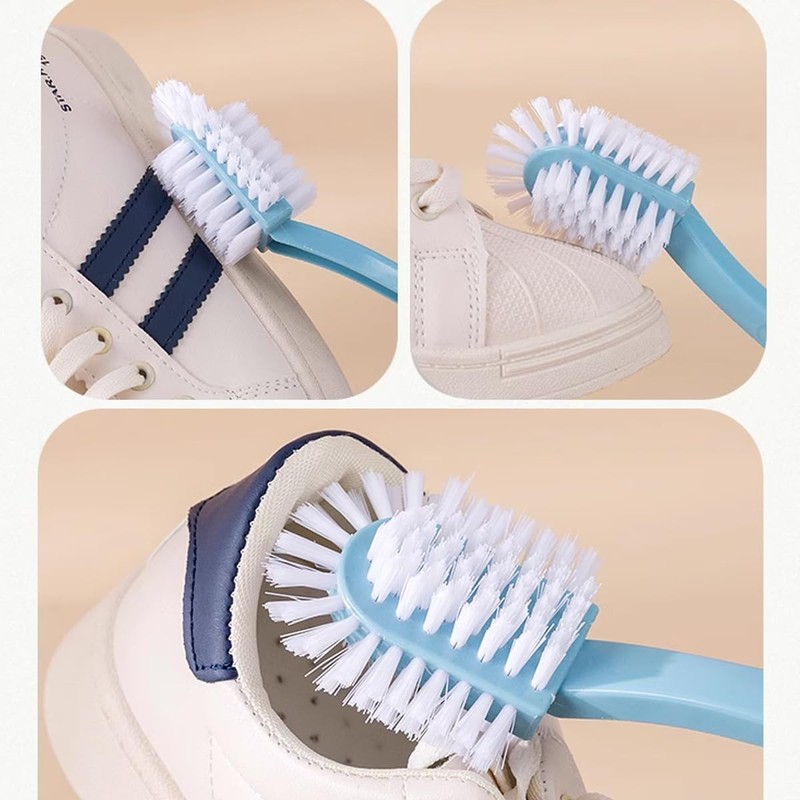 NILLOS Professional Shoe Brush, 3 PCS Portable Cleaning Brush Shoe