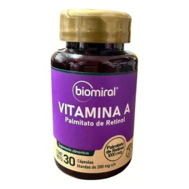 Biomiral Vitamina A Palmitato De Retinol 30 Capsulas