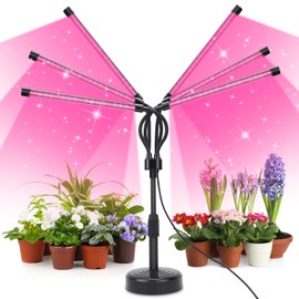 SYEIORAOM Grow Lights for Indoor Plants, Six Head Plant Light with Full Spectrum, LED Grow Lamps for Seed Starting with Adjustable Gooseneck, Suitable for Flowers Vegetables
