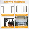 32.5 Inch Heavy Duty Adjustable Outdoor Metal Deck Gate with