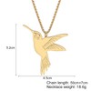YINYA Stainless Steel Cute Hummingbird Necklace Pendant Bird Animals 18K