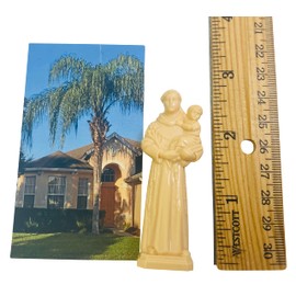 Westmon Works Saint Anthony Home Finding Kit Mini Statue with Prayer Card for Finding and Buying a House