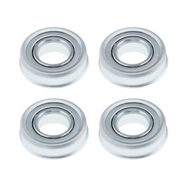 VGOL Pack of 4 Trolley Wheel Bearings Replacement Wheelbarrow Bearing Carbon Steel Flange Deep Groove Ball Bearing 16 mm Inner Diameter