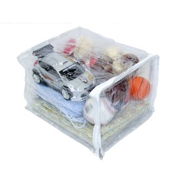 Oreh Homewares Heavy Duty Vinyl Zippered Closet Square Storage Bags (Clear) for Sweaters, Blankets, Arts & Crafts, Toys and Much More! (9" x 11" x 7") 3 Gallon 20-Pack