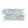 Tenedos HTC285 Silver Cascade Linear Glass Mosaic Tile