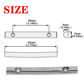 safycaby 4 PCS Metal Guitar String Retainer Bar 45mm/1.77Inch Guitar String Tension Bar with Screw for Electric Guitar Amplifier Silver