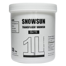 SNOWSUN Matte Varnish for Acrylic Painting, 1L Professional Acrylic Artist's Varnish, Matte Finish, Non-Yellowing, Non-Toxic, Suitable for Artists, Hobby Painters & Kids