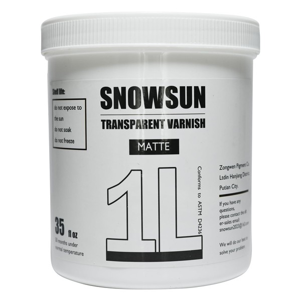 SNOWSUN Matte Varnish for Acrylic Painting, 1L Professional Acrylic Artist's