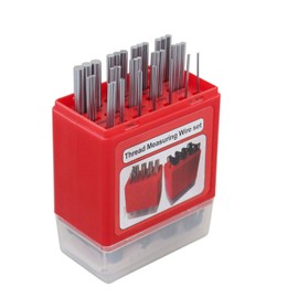 Accusize Industrial Tools U.S. and Metric Thread Measuring Wire Set with Thread Measuring Wire Holders, Eg06-1002