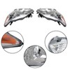 TJHSM 1 Pair Headlight Assembly Headlamps Clear Lens Chrome Driver