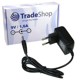 Trade-Shop Power Supply Charging Cable Charger 9 V / 1.6 A 5.5 x 2.1 mm for Brother AD30 AD60 P-Touch Labeler Label Maker