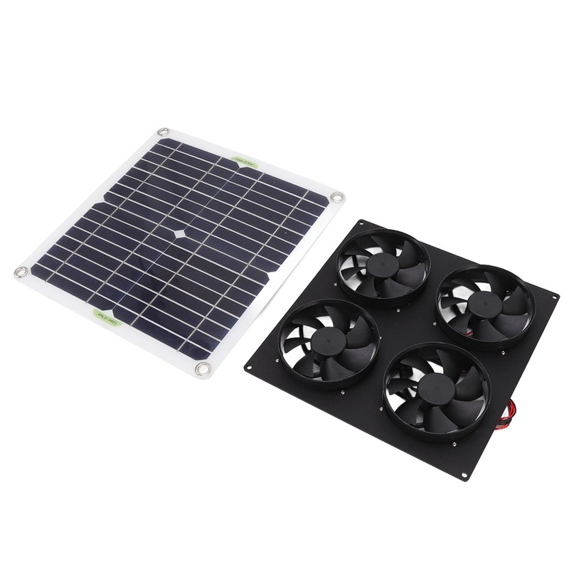 Solar Panel Fan Kit Monocrystalline Silicon Solar Panel Weatherproof 4