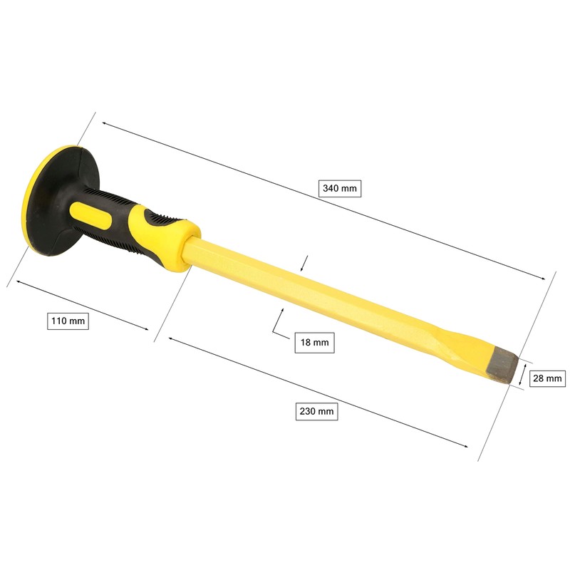 KOTARBAU® Mason's Chisel with Hand Guard 350 x 18 mm