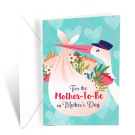 Prime Greetings Mother's Day Card For Mother-To-Be, Made in America, Eco-Friendly, Thick Card Stock with Premium Envelope 5in x 7.75in, Packaged in Protective Mailer