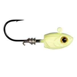 Z-Man MSH18-04PK4 Micro Shad HeadZ 1/8 oz, Glow, 4 Pack