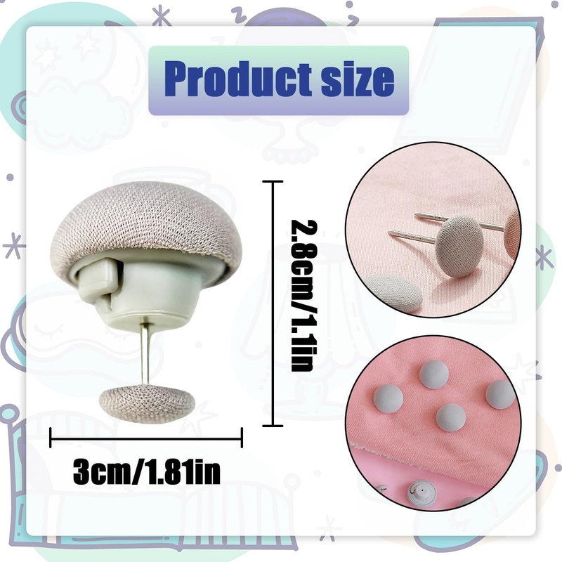TEAONE Duvet Pins, 16 PCS Duvet Cover Holding Clip for