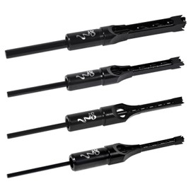 SaferCCTV Square Hole Drill Bit Set for Wood, Bearing Steel Hardness Sharp Mortise Drill Bit 1/2-Inch, 1/4-Inch, 3/8-Inch, 5/16-Inch Woodworking Mortising Drill Bit-4Pcs